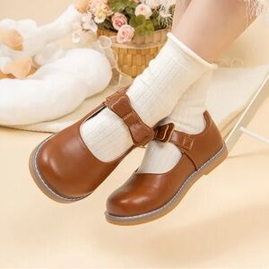 L’amour Brown leather Mary Jane Shoes